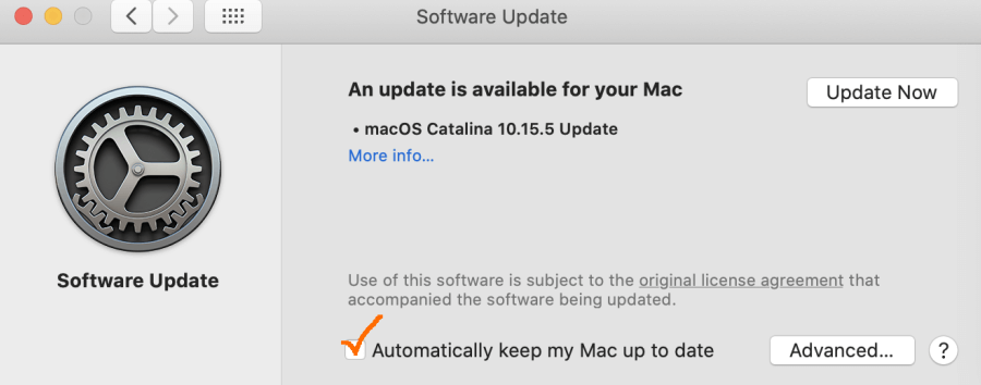 Check automatic updates for MacOS.
