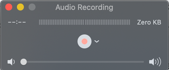 Quicktime record and stop record button.