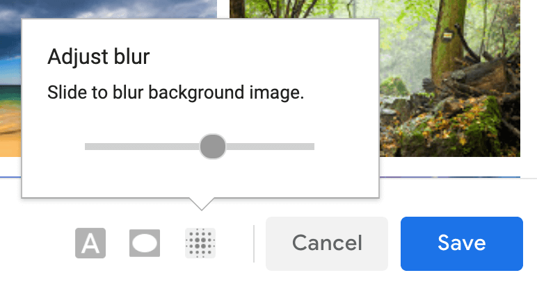 Blur the photo to improve legibility and readability.