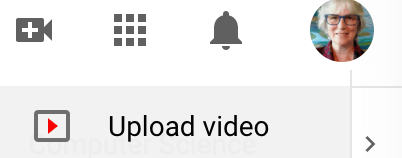 Upload a video from your hard drive from the Create button.
