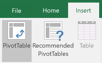 Select Pivot table from the Insert menu while columns are selected.