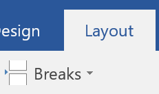 From the layout menu choose break page.