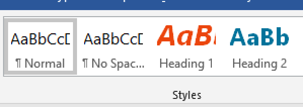 Word's deafult styles are now changed based on the theme or setting them as defaults.